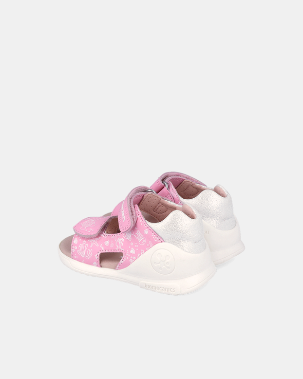 Sandale Piele Naturală Primii Pași Biomecanics – Roz - 262142-B711