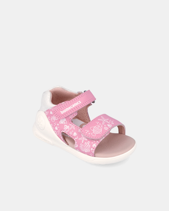 Sandale Piele Naturală Primii Pași Biomecanics – Roz - 262142-B711