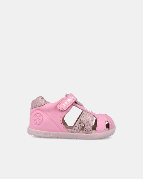 Sandale Piele Naturală Primii Pași Biomecanics Wider – Roz "Little Princess" - 262160-A711