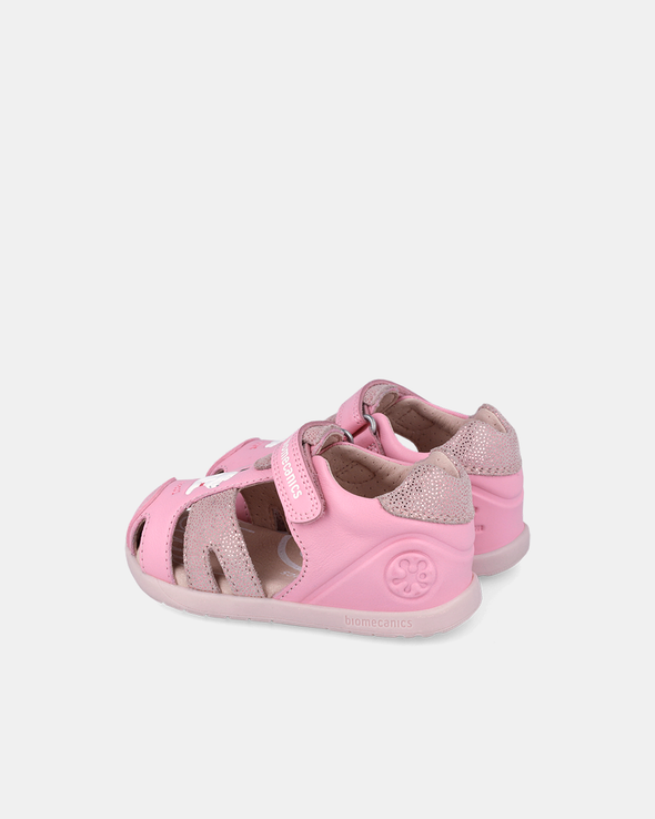 Sandale Piele Naturală Primii Pași Biomecanics Wider – Roz "Little Princess" - 262160-A711