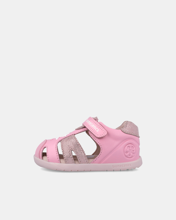Sandale Piele Naturală Primii Pași Biomecanics Wider – Roz "Little Princess" - 262160-A711