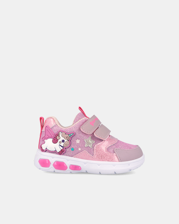 Sneakers Magic Unicorn cu Luminițe Garvalin Roz - 262720-A032