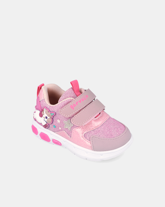 Sneakers Magic Unicorn cu Luminițe Garvalin Roz - 262720-A032