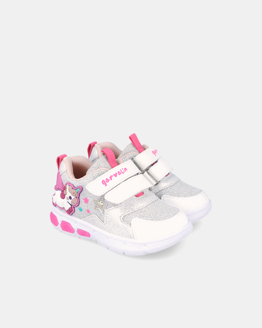 Sneakers Magic Unicorn cu Luminițe Garvalin Albi - 262720-B050
